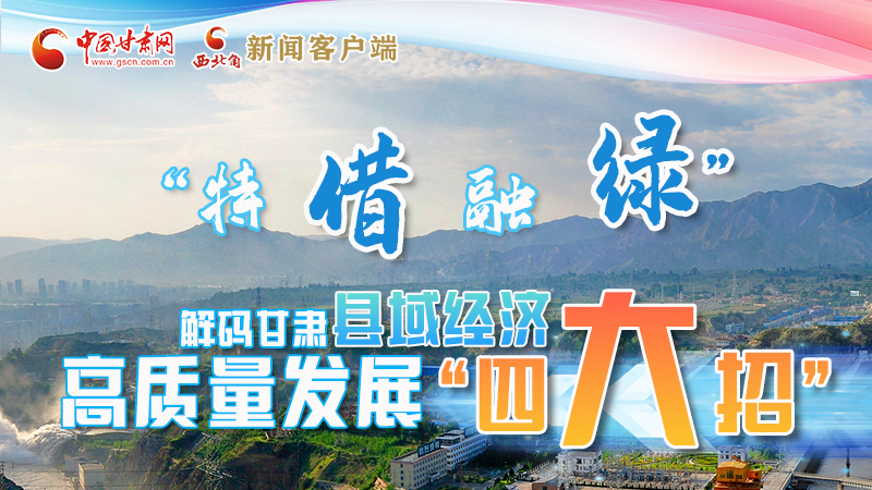 圖解|“特、借、融、綠”解碼甘肅縣域經(jīng)濟(jì)高質(zhì)量發(fā)展“四大招”