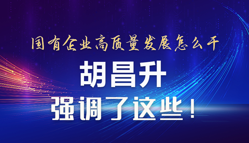 【甘快看】圖解|國有企業(yè)高質(zhì)量發(fā)展怎么干 胡昌升強調(diào)這些！