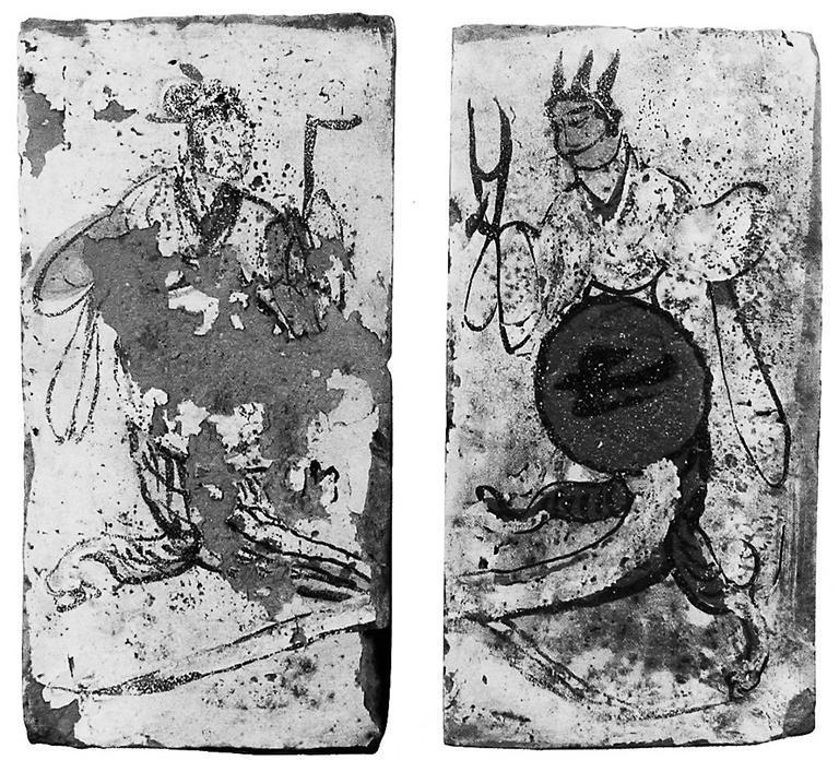 高臺縣博物館藏魏晉墓出土的女媧、伏羲畫像磚