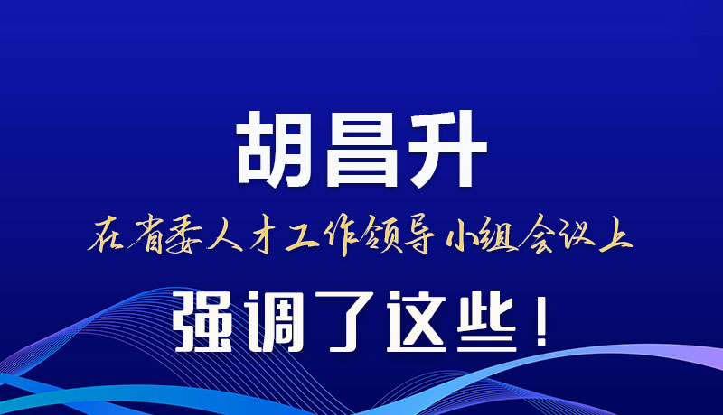 圖解|胡昌升在省委人才工作領(lǐng)導小組會議上強調(diào)了這些！